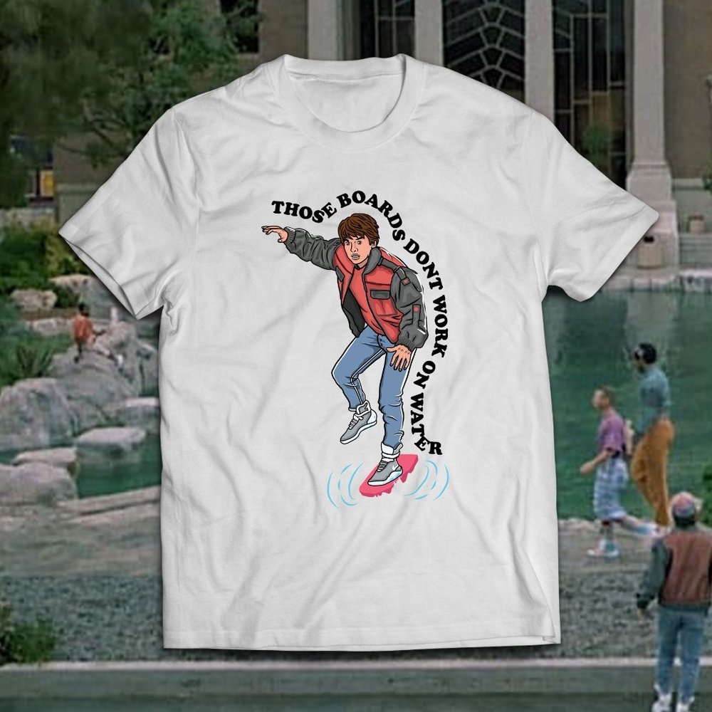 Back To The Future Art Tee Marty McFly Hoverboard Tee